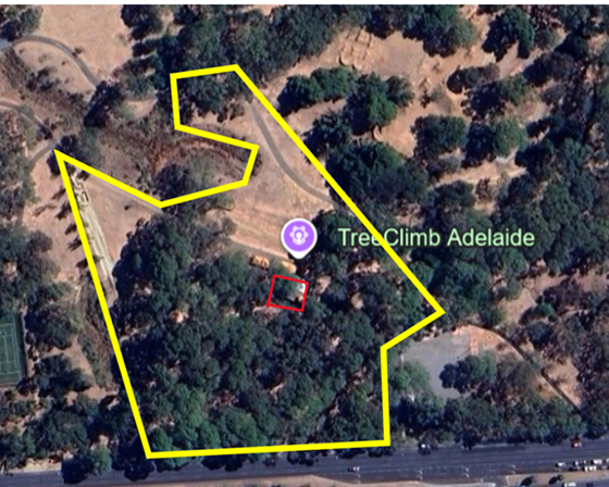 Mao showing the leased area and location of the Ecohut